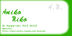 aniko miko business card